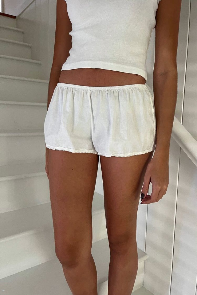 Short Jogging Brandy Melville Mary Lou Linen Blanche | BTI-90781214